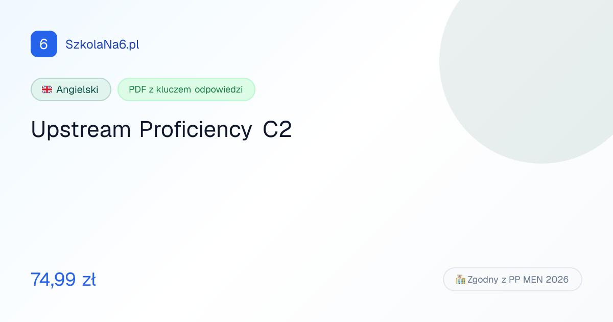 Upstream Proficiency C2 Sprawdziany — PDF z odpowiedziami | SzkolaNa6.pl